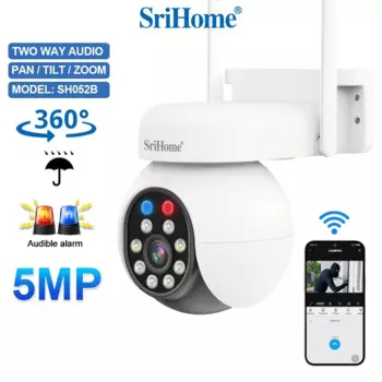 IP-камера Srihome, 5 Мп, PTZ, Wi-Fi, для системы видеонаблюдения