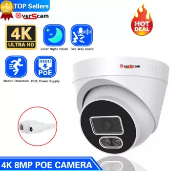 IP-камера видеонаблюдения, 4K, 8 Мп, POE, 48 В, 12 в пост. Тока, 5 Мп