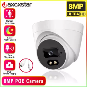IP-камера видеонаблюдения, 4K, 8 Мп, POE, 48 В, 12 в пост. Тока, 5 Мп