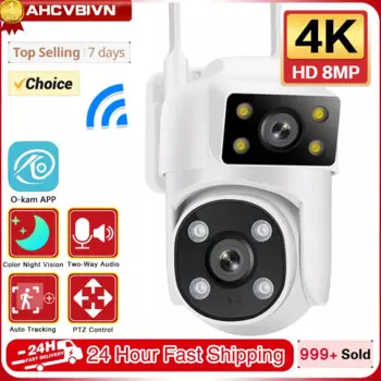 IP-камера видеонаблюдения, 4K, 8 Мп, Wi-Fi, PTZ