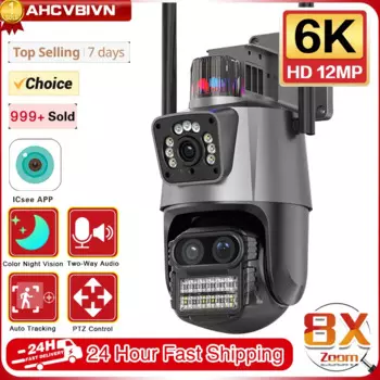 IP-камера видеонаблюдения, 6 к, 12 МП, 8 зумов, PTZ
