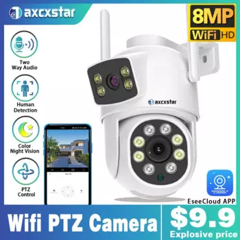 IP-камера видеонаблюдения, 8 Мп, Wi-Fi, PTZ