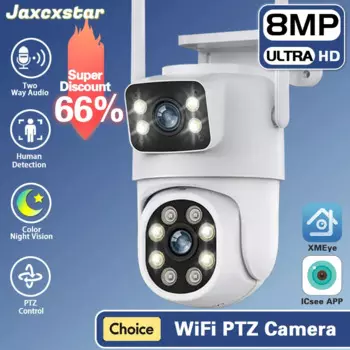 IP-камера видеонаблюдения, 8 Мп, Wi-Fi, два объектива