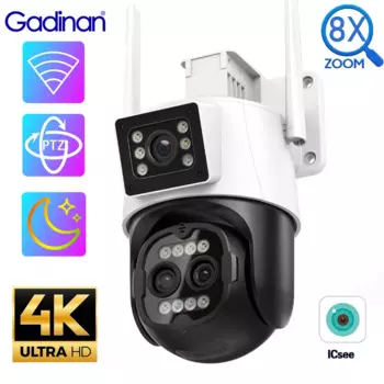 IP-камера видеонаблюдения, 9 МП, 4K, PTZ, Wi-Fi, 8 МП