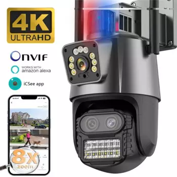 IP-камера видеонаблюдения, 9 МП, Wi-Fi, 8X, оптический зум