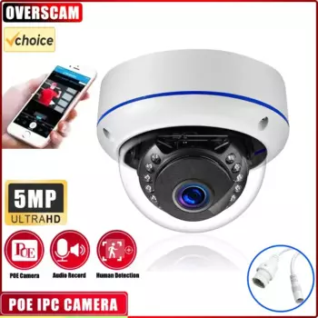 IP-камера видеонаблюдения HD, 5 МП, 3,6 мм, широкоугольная