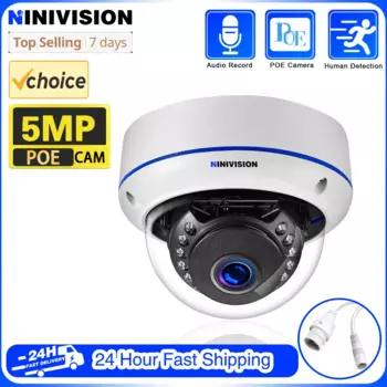 IP-камера видеонаблюдения HD, 5 МП, 3,6 мм, широкоугольная