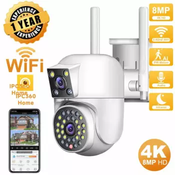 IP-камера видеонаблюдения с функцией автослежения, 8 Мп, Wi-Fi
