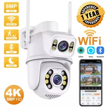 IP-камера видеонаблюдения с функцией автослежения, 8 Мп, Wi-Fi