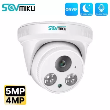 IP-камера видеонаблюдения SOVMIKU POE H.265 Onvif HD 3 Мп/5 МП, цветная уличная Водонепроницаемая камера видеонаблюдения с ночным видением