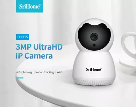 IP-камера видеонаблюдения Srihome SH036, 360 МП, Wi-Fi, °