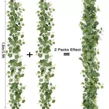 Искусственная эвкалиптовая гирлянда CHENAO 180 см