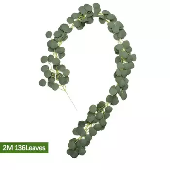 Искусственная эвкалиптовая гирлянда CHENAO 2 метра зеленого цвета