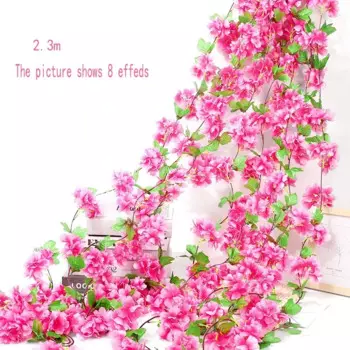 Искусственная цветочная гирлянда HARKO, вишневый цвет