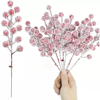 Искусственное растение Холли красный