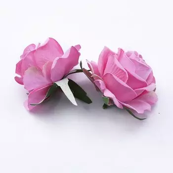 Искусственные бархатные розы ZQCY 5 шт., 6 см