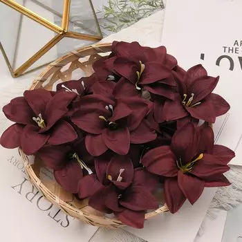 Искусственные белые лилии Nanairo 50 шт