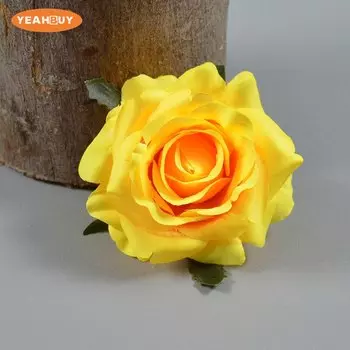 Искусственные цветочные головки роз YEAHBUY, шелк, 5 шт.