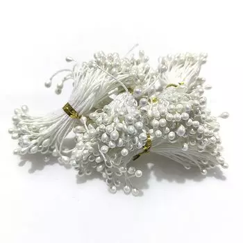 3 мм 1000 шт. мини искусственные цветы тычинки для рукоделия DIY венок ручной работы свадебная вечеринка украшения пластиковые жемчужные цветочные тычинки