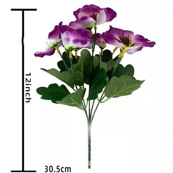 Искусственные цветы анютины глазки 10 голов 30 см