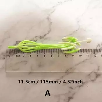 Искусственные цветы Felicoalice, лилии, пластик, желтый, зеленый, 5/8/11 см