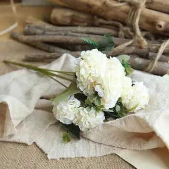 Искусственные цветы гортензии Tenvity, шелк, маленькие