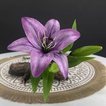 Искусственные цветы лилии SunMade фиолетовые