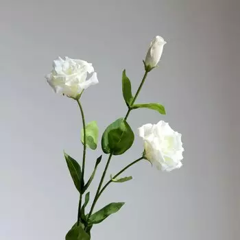 Искусственные цветы LINANUO Эустома и Лизиантус, белые и розовые, 3 штуки