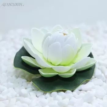 Искусственные цветы лотоса QIANCLOUDY 10 см сиреневые