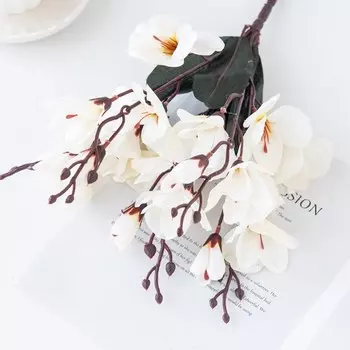 Искусственные цветы магнолия 20 голов шелк smr