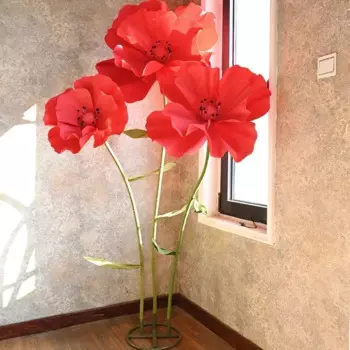 Искусственные цветы мак 1.7 м