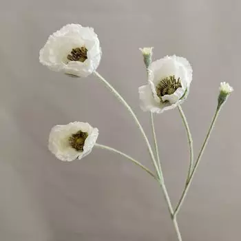 Искусственные цветы мака шелковые 65 см