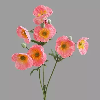Искусственные цветы мака SunMade 3 Forks