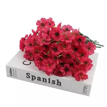 Искусственные цветы MOONBIFFY, фиолетовые, 5 головок