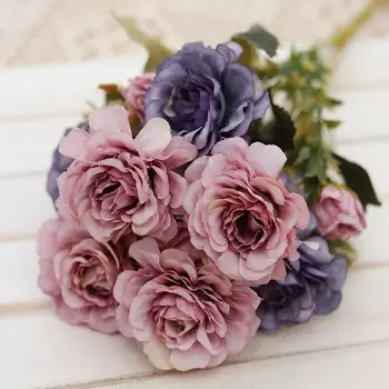 Искусственные Цветы Пиона На Осень, 7 Головок, Шелковая Свадьба, Рождественская Фотосессия, Свадебный Букет