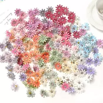 Искусственные герберы Хуайюксианг 3 см, шелк