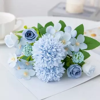 Искусственные цветы роза хризантема шелк