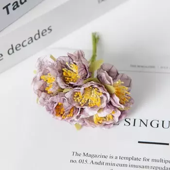 12 шт. искусственные цветы, украшение для дома, шелковые тычинки сливы Bossom, рождественские декоративные цветы, венки, свадебные праздничные принадлежности