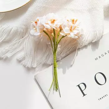 Искусственные цветы шелковые гвоздики 6 шт. smr