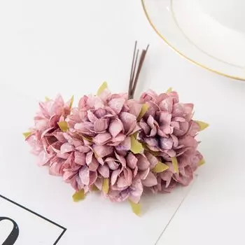 Искусственные цветы шелковые гвоздики CYJT 6 шт