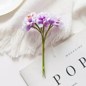 Искусственные цветы, искусственный букет, рождественские украшения для дома, свадьбы, декоративные венки «сделай сам» для сада, осени, 6/24 шт.