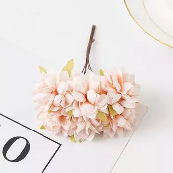 Искусственные цветы шелковые мини букеты 6 шт