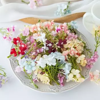 Искусственный цветок, мини-цветок сливы, Подарочная коробка для конфет «сделай сам», скрапбукинг, Рождество, домашний фестиваль, искусственный сад, АРКА, декор для свадьбы