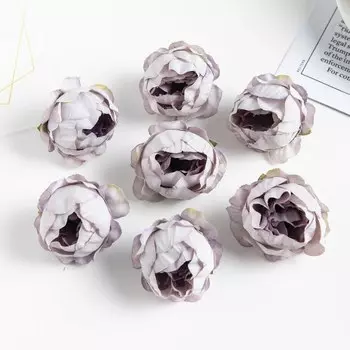 Искусственные цветы шелковые пионы ZQCY, 10 шт.