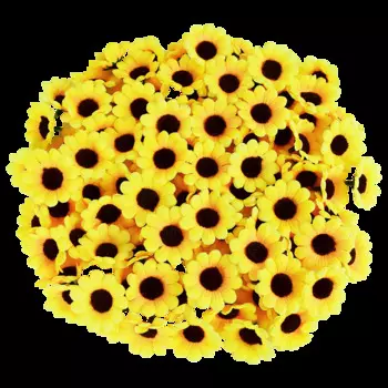 Искусственные цветы шелковые подсолнухи ZQNYCY 4,5 см 50/100 шт