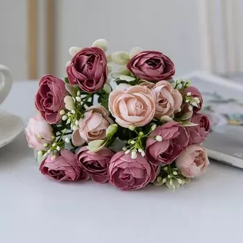 Искусственные цветы шелковые розы ZQCY