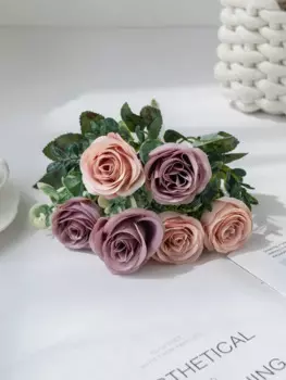 Искусственные цветы, скандинавская роза, шелк, свадебный дом, свадебный букет, уличный двор, украшение для стола, праздник, сделай сам, подарок, реквизит для съемки