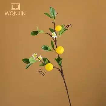Искусственные цветы ветка лимона WQNJIN