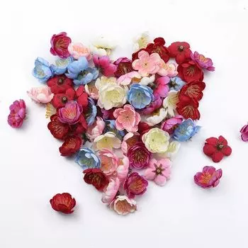 20 шт., искусственные цветы вишни, 3 см