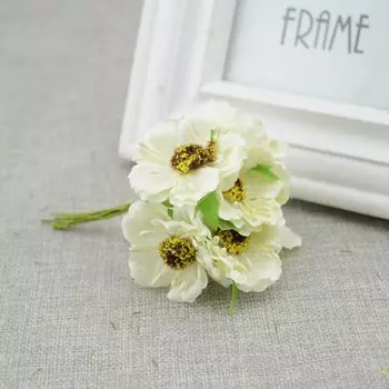 Искусственные цветы вишни шелковые 6 шт.